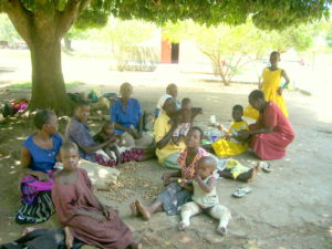 Kumi Hospital outdoor waiting room